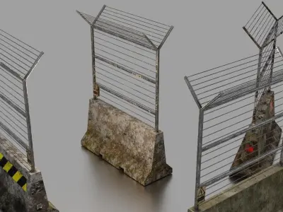 Concrete barrier  3D Model Pack purchase