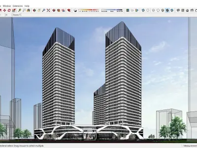 Sketchup Commercial Complex M5 3D model