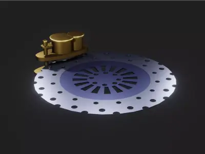 Bike Disc Brake - Caliper 3D Model Low-poly 3D model