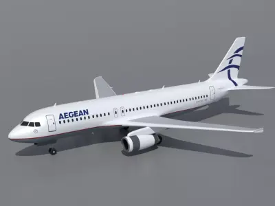 Airbus A320 Aegean Airlines 3D model