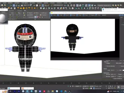 chibi ninja Free low-poly 3D model