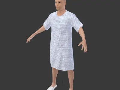 Old Caucasian Man 3D model