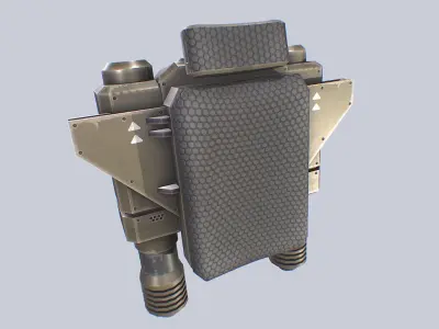 Scifi Jetpack Low-poly 3D model from CGTrader
