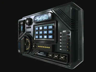 control panel 3D model 2