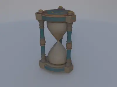 Bronze Mounted Hourglass 3D model