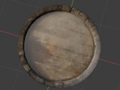 Barrel wooden Free low-poly 3D model
