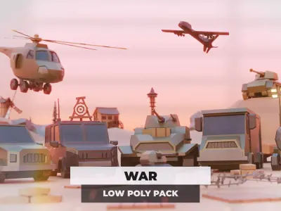 War Low Poly Pack Low-poly 3D model