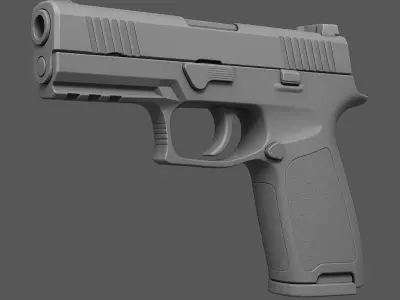 3D pistol  3D model
