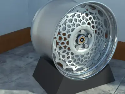 custom Arabic design rim  Low-poly 3D model