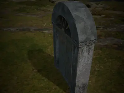 Old textured Gate  Free low-poly 3D model