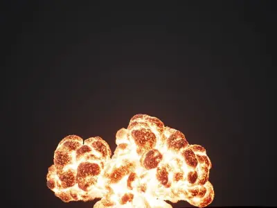 Animated Gasoline Explosion 8 3D model