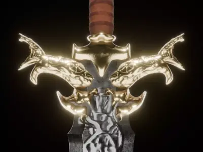 Golden Sword 3D model