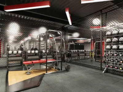 Gym - Exercise Room - Max - Mental Ray 3D model