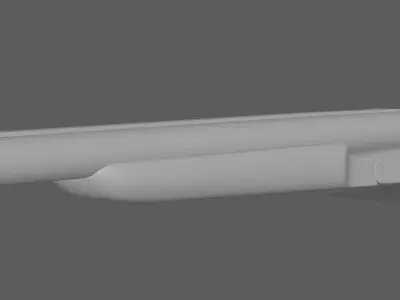 Double Barrel Shotgun Rig Low-poly 3D model