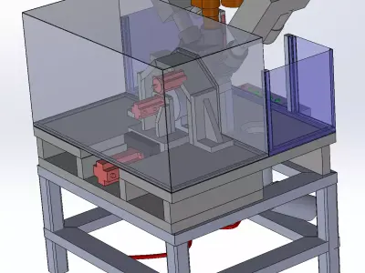 Five-axis power head drilling machine 3D model