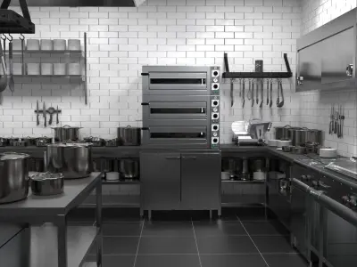 Restaurant Commercial Kitchen Lights On 