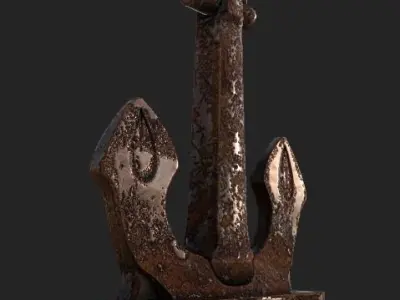Anchor Low-poly 3D model by Dannou