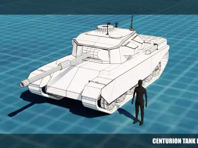 Centurion Tank Base Mesh  Low-poly 3D model