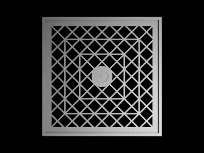 Steampunk Grating Flooring Low-poly 3D model