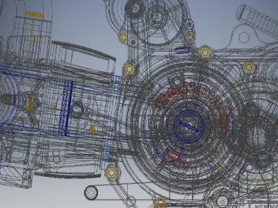 Motorcycle Engine Assembly 3d model 3D model