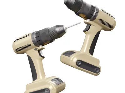 Drill Machine  Realistic 3D Model  STL FBX OBJ GLB 3D model