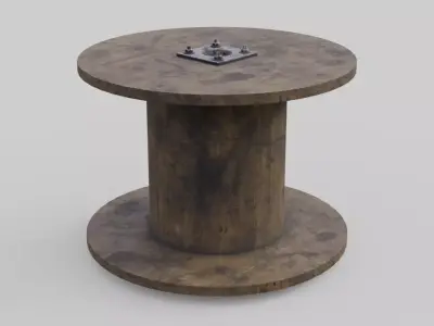 Cable Reel 1 Low-poly 3D model