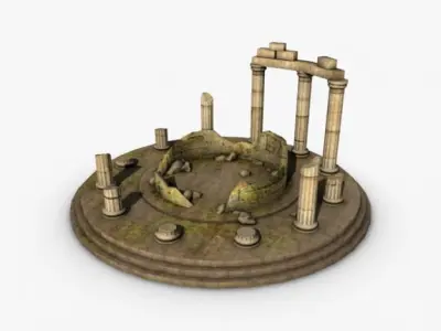 Ancient temple ruins 3D model