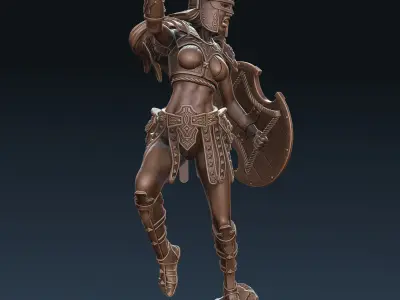 Amazon Warrior PRE-SUPPORTED 3D print model