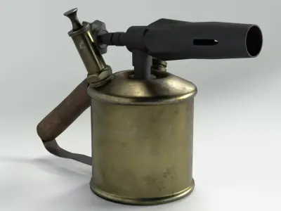 Vintage Blowtorch Low-poly 3D model