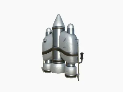 Jetpack D08 Light Steel - SciFi Character Design Low-poly 3D model