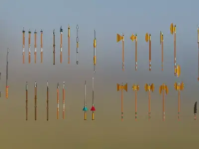 Medieval Weapons  Low-poly 3D model buy