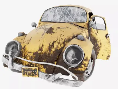 BettelCar LowPoly Low-poly 3D model