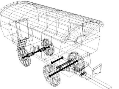 Wagon - Vardo Romani 3D model