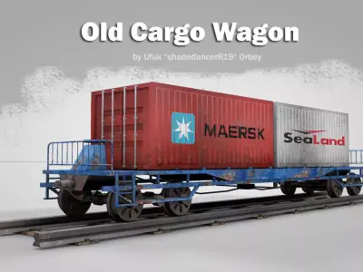 Old Cargo Wagon 3D model