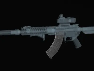 Magazine Magpul PMAG 30 GEN M3 AK AKM  Low-poly 3D model
