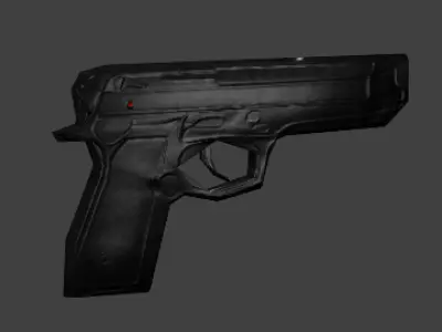 Beretta gun low Poly Low-poly 3D model
