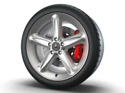 Mercedes Benz 230SL 17d wheel 3D model
