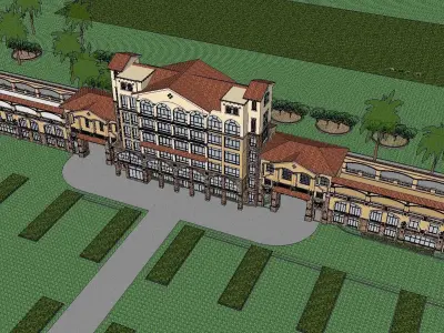 vacation spot-Resort-Fashion Leisure Hotel-0246 3D model