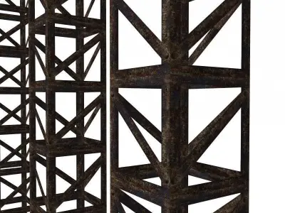 Rusty Truss Low Poly UVS 3D model