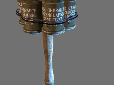 big granade Low-poly 3D model