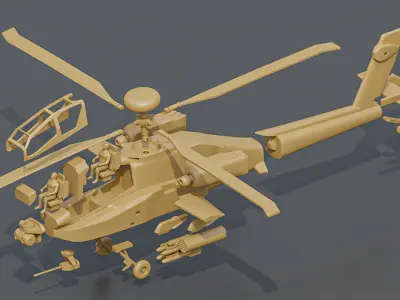 Apache AH64D 3D print model