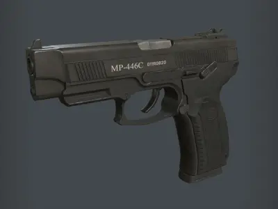 MP446 Viking Low-poly 3D model