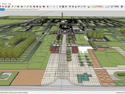 Sketchup Landscape Park J8 3D model