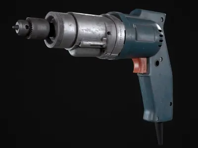 Drill Machine Low-poly 3D model order