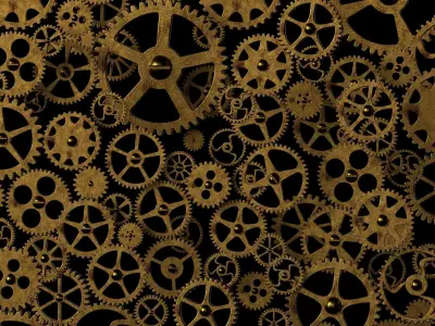Scratched gears 3D model