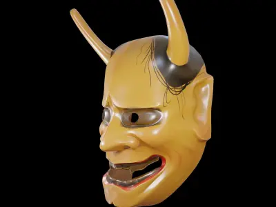 Noh Theatre  Mask Japanese Hannya mask 3D model