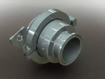 Sanitary check valve 2 - Vlvula de reteno padro sanitrio 2 Free 3D model