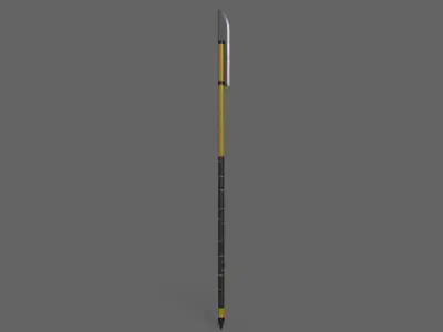 PBR Polearm V4c Low-poly 3D model