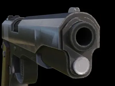 Pistol Low-poly 3D model get