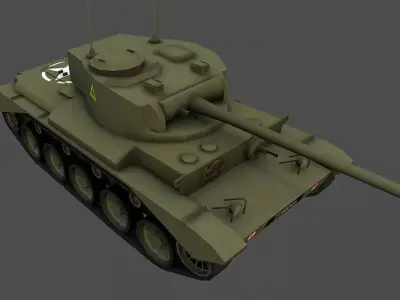 Comet tank Low-poly 3D model